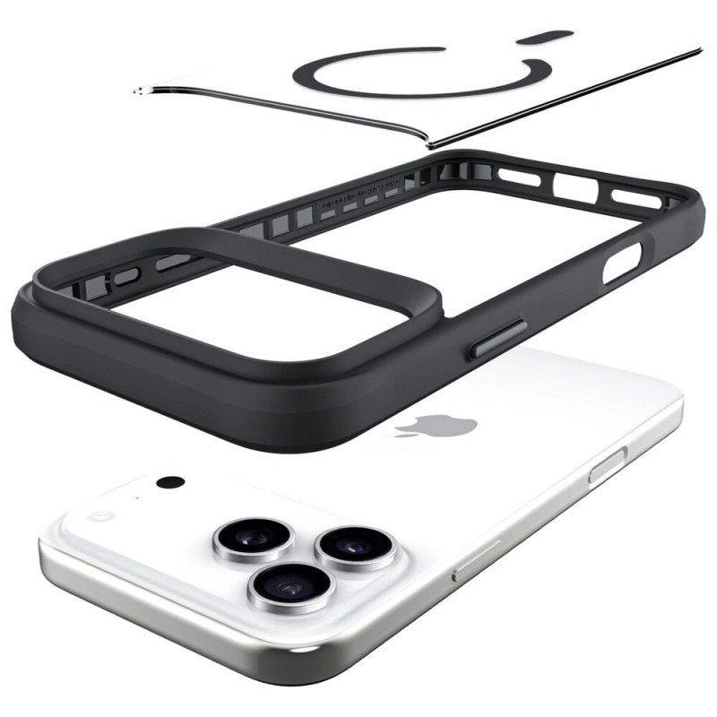 3mk Satin Armor MagCase capa para Apple iPhone 17 Pro Max, transparente preta