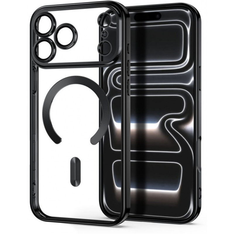 Tech-Protect MagFlex MagSafe capa para Apple iPhone 17 Pro / 18 Pro, preto brilhante