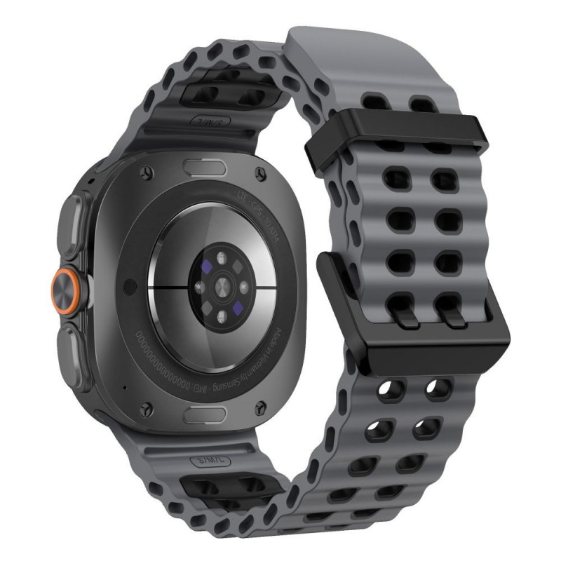 Tech-Protect Iconband Pro bracelete para Samsung Galaxy Watch Ultra 1 / 2 (2024-2026), 47 mm, cinzenta/preta