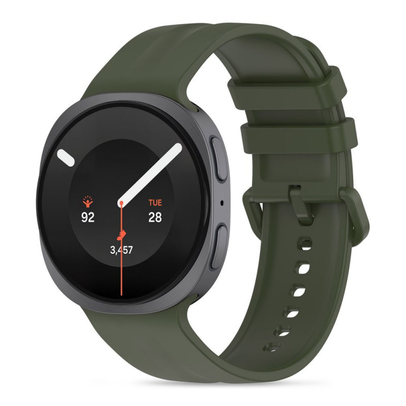 Tech-Protect Silicone Evo bracelete para Samsung Galaxy Watch 8 / 9 / Classic (40 / 44 / 46 mm), verde militar