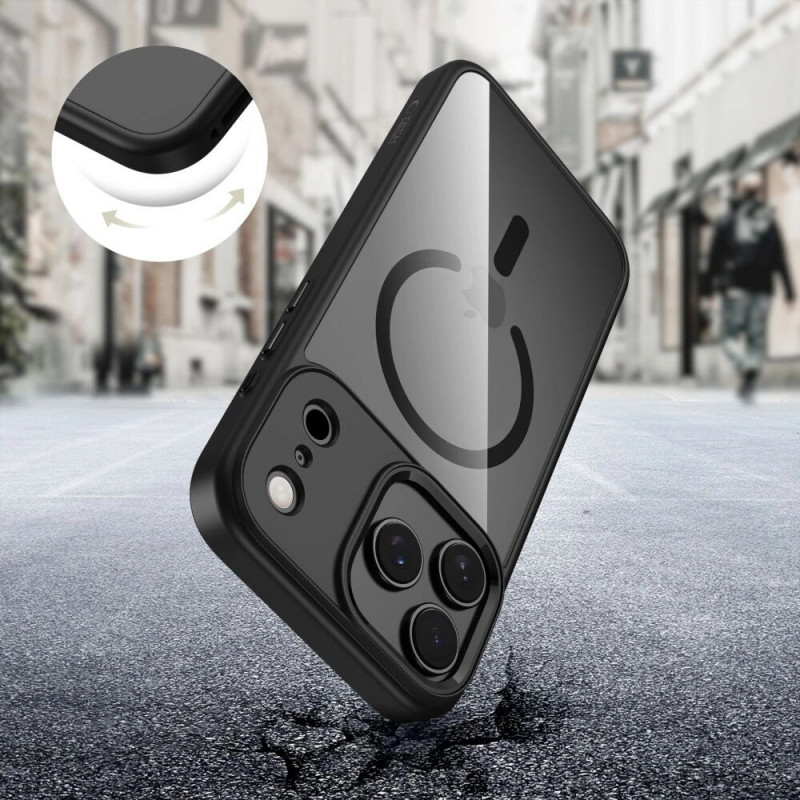 Tech-Protect MagMat MagSafe capa para Apple iPhone 17 Pro Max, preto/transparente