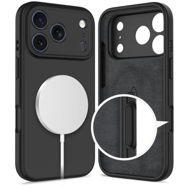 Tech-Protect Silicone MagSafe capa para Apple iPhone 17 Pro Max, preto