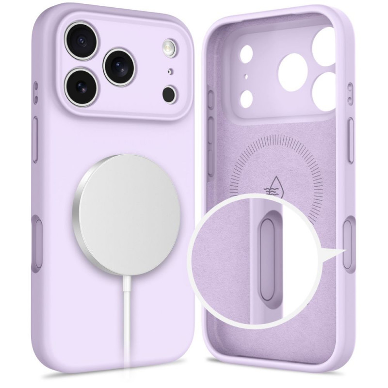 Tech-Protect Silicone MagSafe capa para Apple iPhone 17 Pro, lilás, THP4521