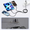 Tech-Protect UltraBoost DNA cabo 3 em 1 de USB-A para Lightning / USB-C / Micro-USB, 3 A, 120 cm, cinzento ferro