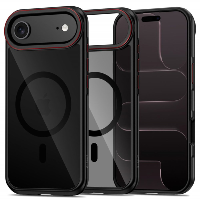 Tech-Protect MagHybrid MagSafe capa para Apple iPhone Air, preto/vermelho