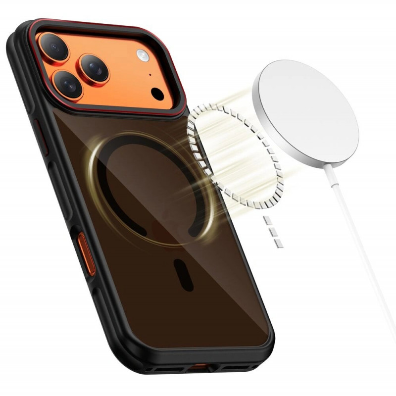 Capa Tech-Protect MagHybrid MagSafe para Apple iPhone 17 Pro, preta/vermelha