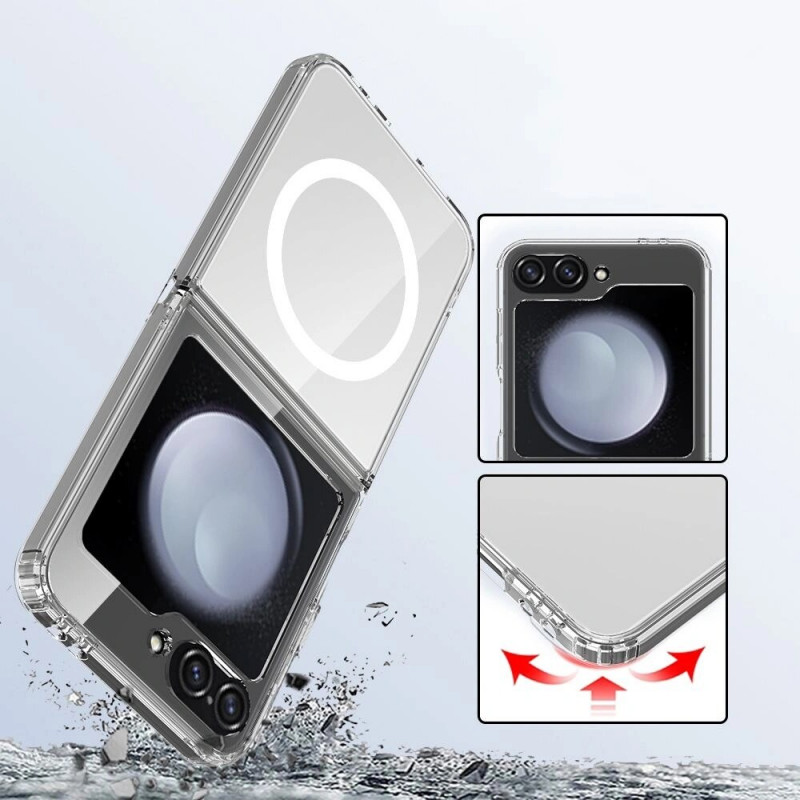 Capa Tech-Protect Flexair Hybrid MagSafe para Samsung Galaxy Z Flip 6 / 7 FE, transparente