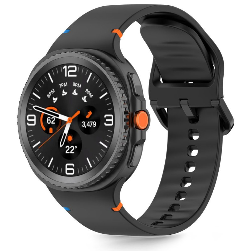 Tech-Protect Silicone bracelete para Samsung Galaxy Watch 8 / 9 / Classic 40/44/46 mm, preta