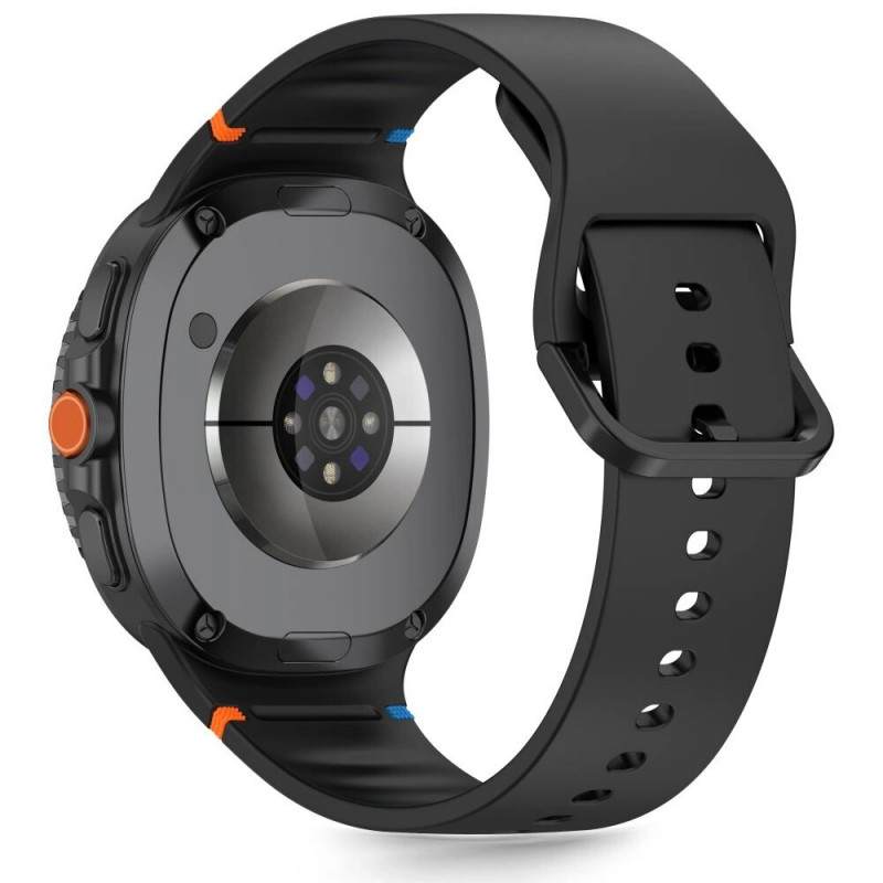 Tech-Protect Silicone bracelete para Samsung Galaxy Watch 8 / 9 / Classic 40/44/46 mm, preta