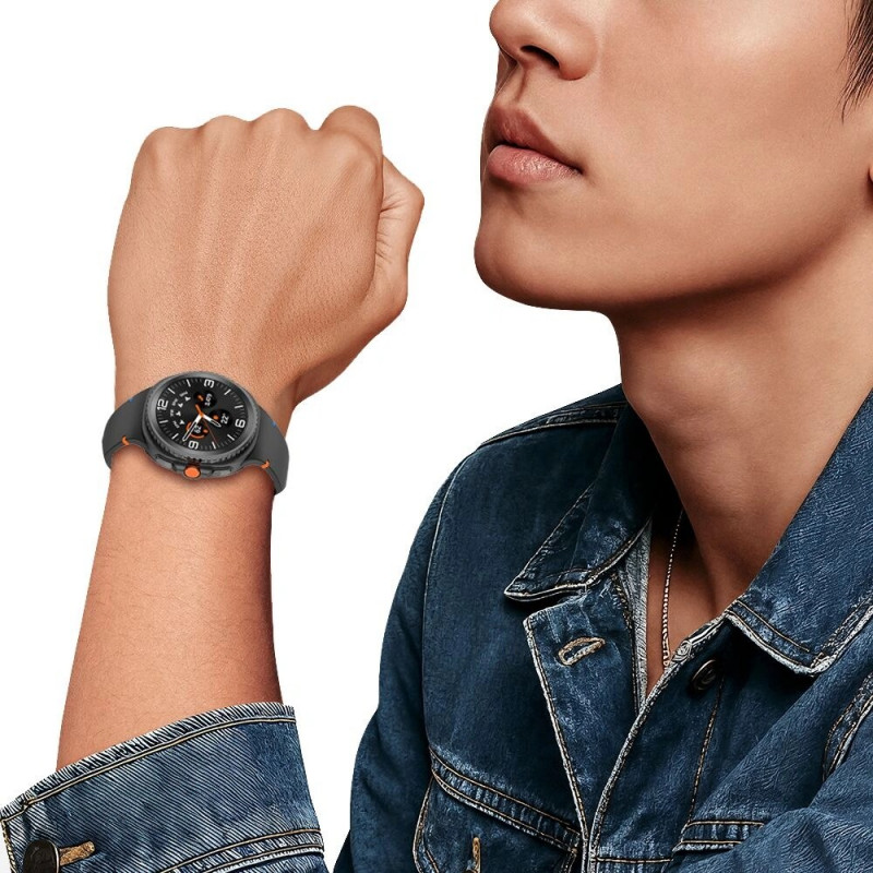 Tech-Protect Silicone bracelete para Samsung Galaxy Watch 8 / 9 / Classic 40/44/46 mm, preta