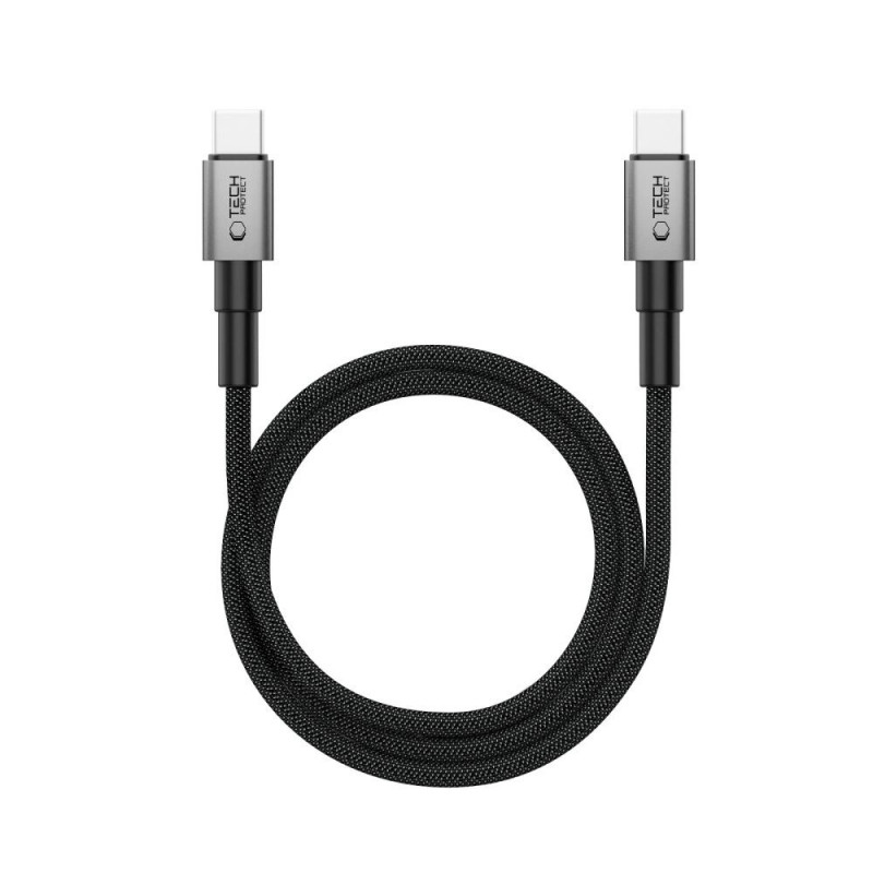 Tech-Protect Ultraboost DNA MagTwist cabo USB-C PD 100W / 5A, 200 cm, cinzento ferro