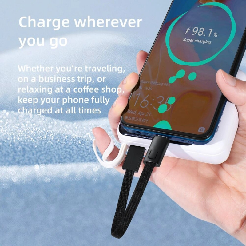 Tech-Protect Ultraboost DNA cabo porta-chaves USB-C para USB-C PD 60W / 3A, 17 cm, cinzento ferro