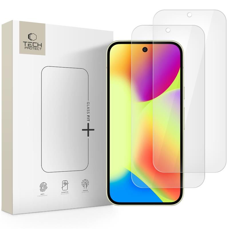 Tech-Protect Glass Fit+ vidro temperado para Google Pixel 9 / 9 Pro / 10 / 10 Pro / 11 / 11 Pro, transparente (2 un.)