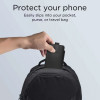 Tech-Protect SM65 bolsa universal para telemóvel, 6,0-6,9 polegadas, pele ecológica, preta e vermelha