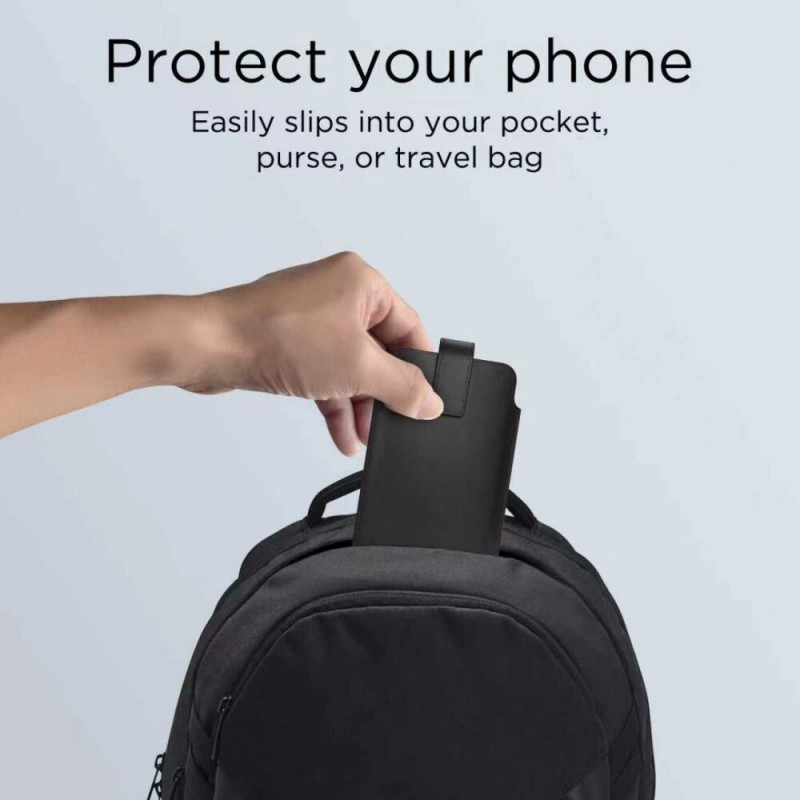Tech-Protect SM65 bolsa universal para telemóvel, 6,0-6,9 polegadas, pele ecológica, preta e vermelha
