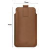 Tech-Protect SM65 bolsa universal para telemóvel, 6,0-6,9 polegadas, pele ecológica, castanha