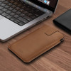 Tech-Protect SM65 bolsa universal para telemóvel, 6,0-6,9 polegadas, pele ecológica, castanha