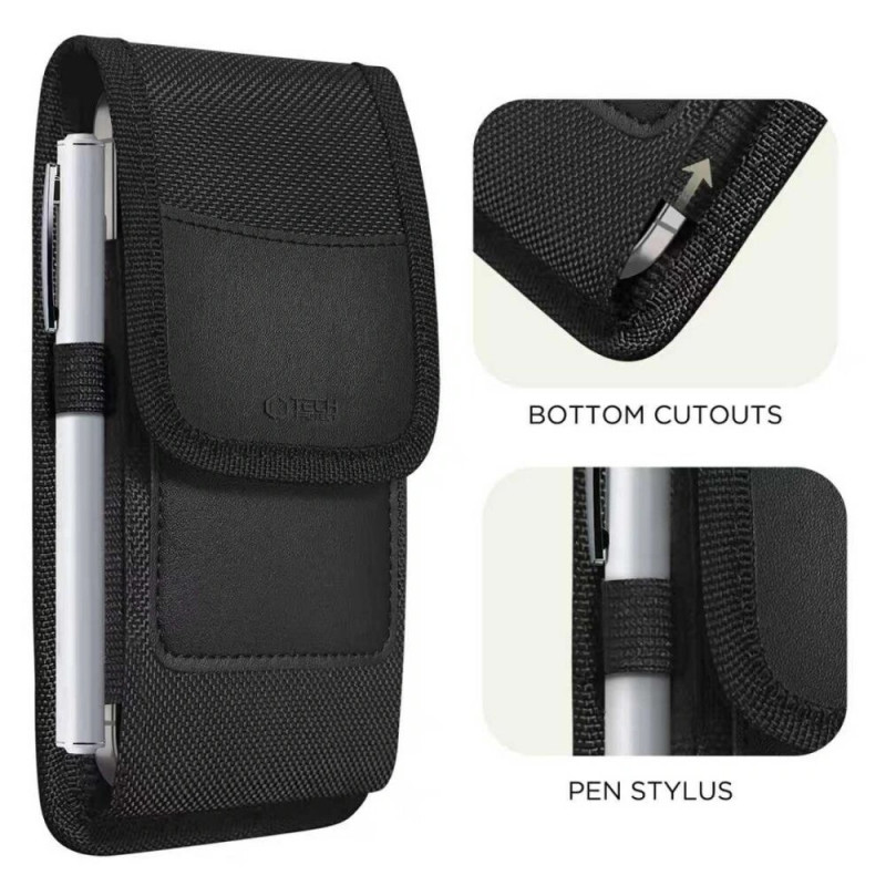 Tech-Protect SM85 bolsa universal de cinto para telemóvel, 5,8-6,8 polegadas, nylon, preta