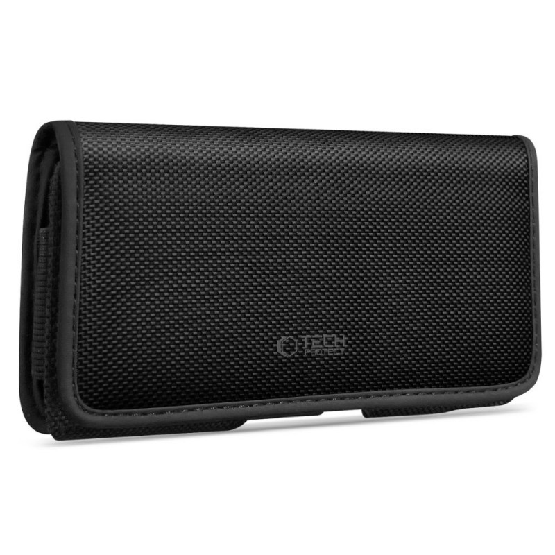 Tech-Protect SM90 bolsa universal de cinto para telemóvel, 5,8-6,8 polegadas, nylon, preta