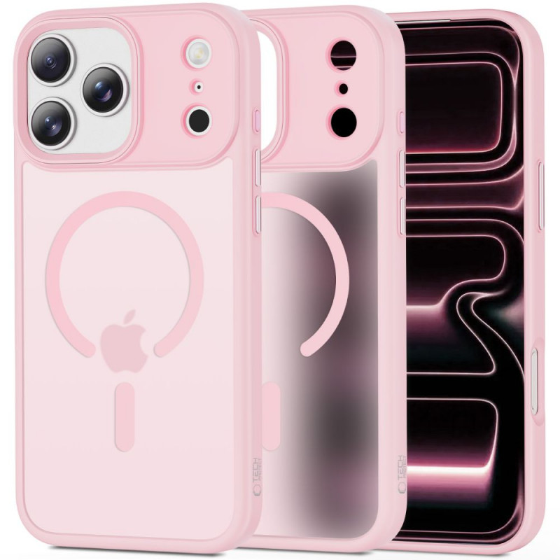 Tech-Protect MagMat MagSafe capa para Apple iPhone 17 Pro, mate rosa