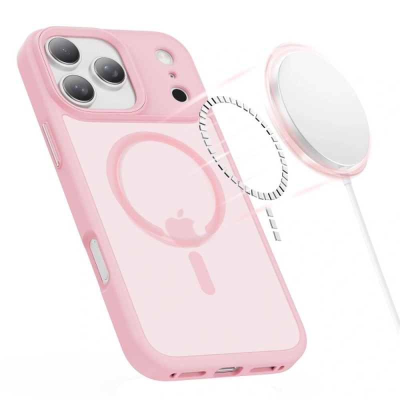 Tech-Protect MagMat MagSafe capa para Apple iPhone 17 Pro Max, mate rosa