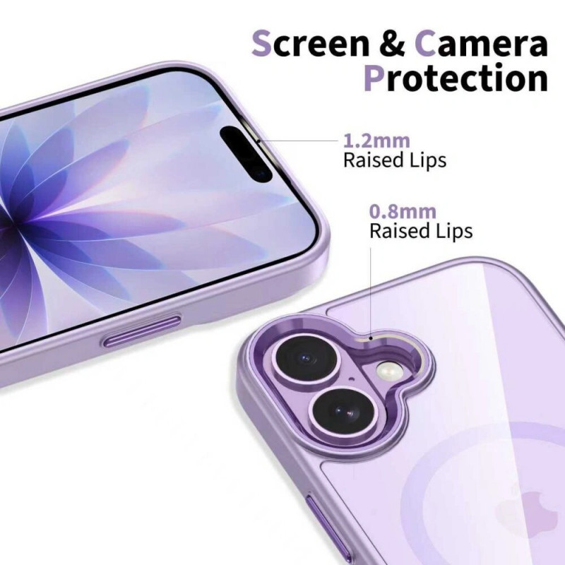 Tech-Protect MagMat MagSafe capa para Apple iPhone 17, lavanda/transparente