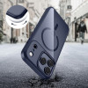 Tech-Protect MagMat MagSafe capa para Apple iPhone 17 Pro, azul profundo/transparente