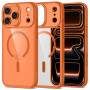 Tech-Protect MagMat MagSafe capa para Apple iPhone 17 Pro Max, laranja cósmico/transparente