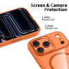 Tech-Protect MagMat MagSafe capa para Apple iPhone 17 Pro Max, laranja cósmico/transparente