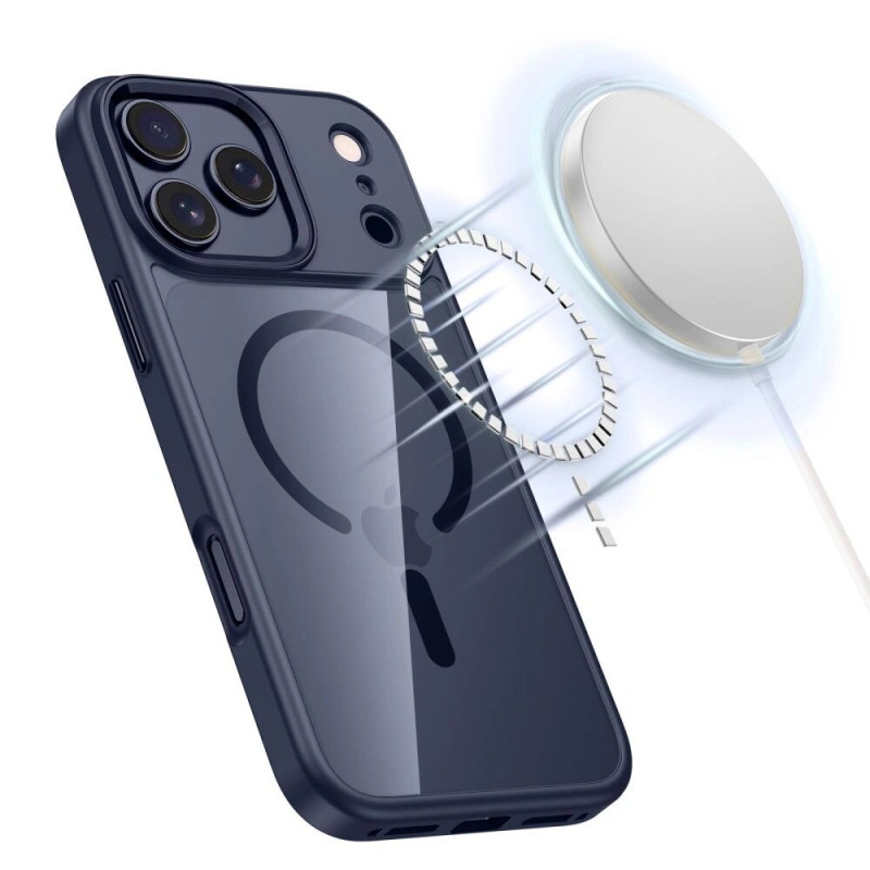 Tech-Protect MagMat MagSafe capa para Apple iPhone 17 Pro Max, azul profundo/transparente