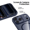 Tech-Protect MagMat MagSafe capa para Apple iPhone 17 Pro Max, azul profundo/transparente