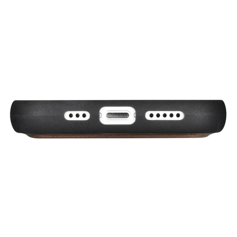 iCarer Oil Wax Wallet Case 2in1 capa de pele com tampa para iPhone 14 Plus, Anti-RFID, castanha (WMI14220723-BN)