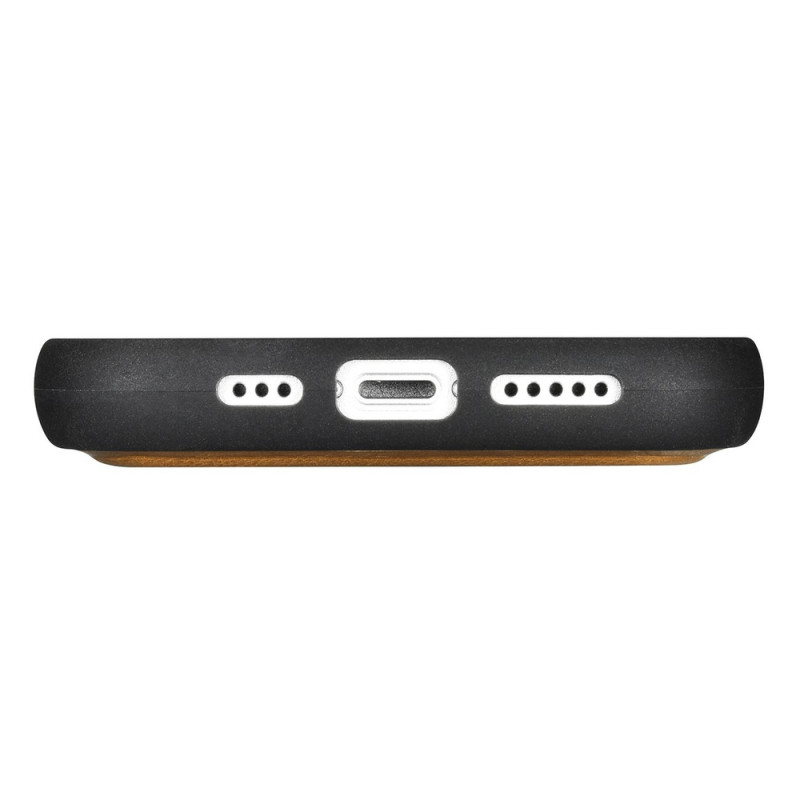 iCarer Oil Wax Wallet Case 2in1 capa de pele com tampa para iPhone 14 Plus, Anti-RFID, castanha (WMI14220723-TN)