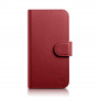 iCarer Wallet Case 2in1 capa de pele com tampa para iPhone 14 Plus, Anti-RFID, vermelha (WMI14220727-RD)