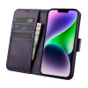iCarer Wallet Case 2in1 capa de pele com tampa para iPhone 14 Plus, Anti-RFID, roxa escura (WMI14220727-DP)