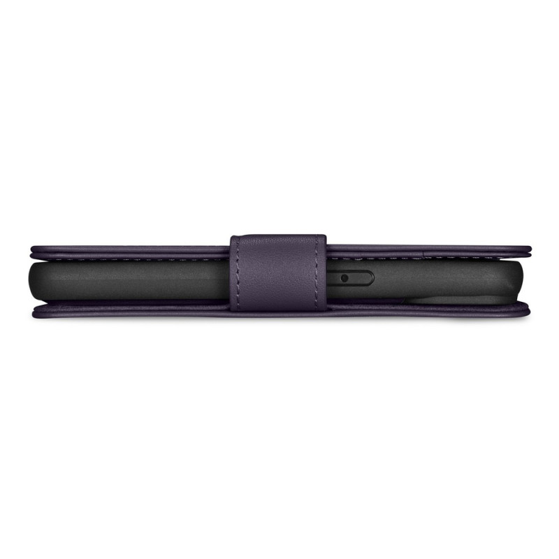 iCarer Wallet Case 2in1 capa de pele com tampa para iPhone 14 Plus, Anti-RFID, roxa escura (WMI14220727-DP)