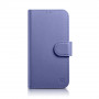 iCarer Wallet Case 2in1 capa de pele com tampa para iPhone 14 Plus, Anti-RFID, roxa clara (WMI14220727-LP)