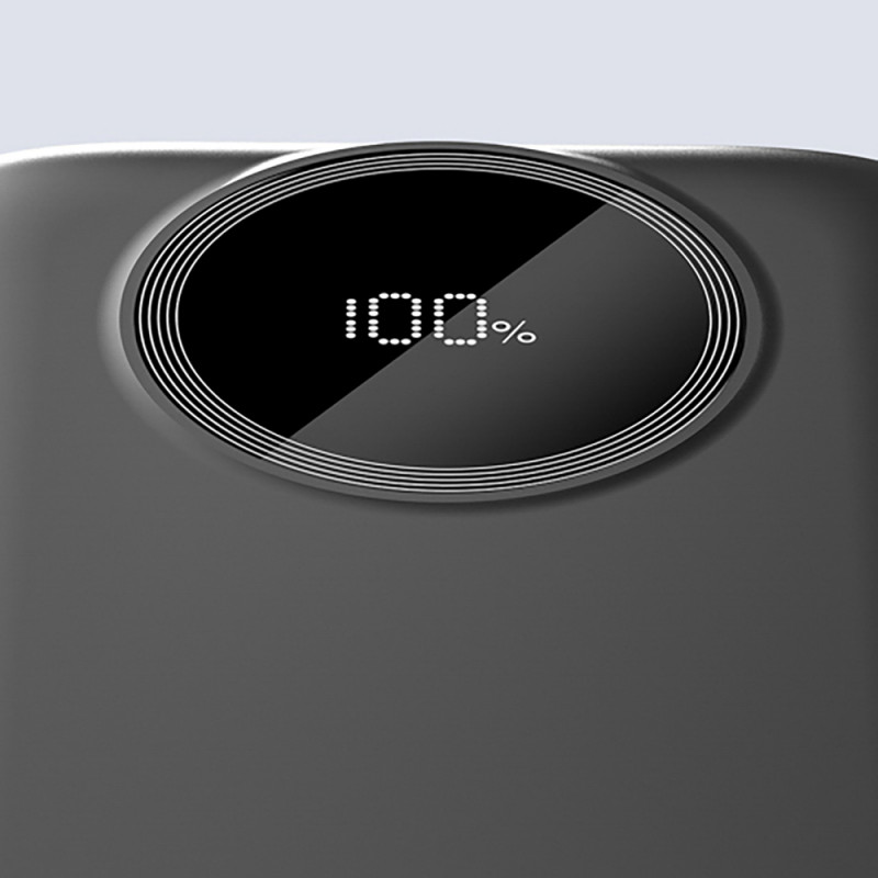 Power bank Dudao K13 de 10000 mAh com cabo integrado, preto