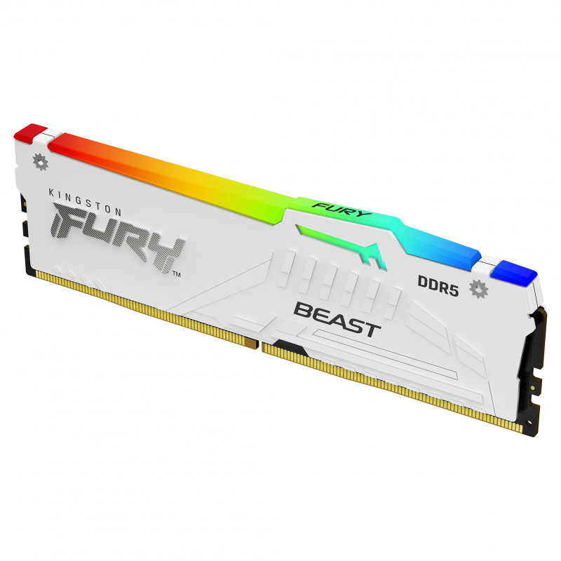 Kingston FURY Beast 16 GB DDR5-5600 CL40 módulo de memória DIMM, RGB, branco, KF556C40BWA-16