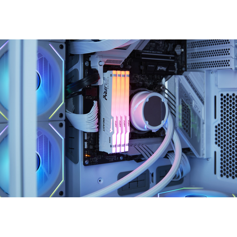 Kingston FURY Beast 16 GB DDR5-5600 CL40 módulo de memória DIMM, RGB, branco, KF556C40BWA-16