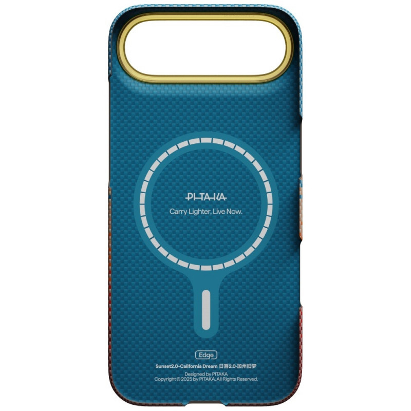 PITAKA Edge Case California Dream 01 capa para Apple iPhone Air, pôr do sol