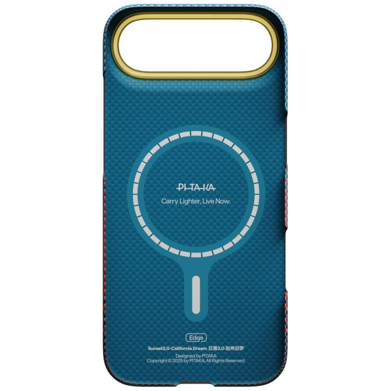 PITAKA Edge Case California Dream 03 capa para Apple iPhone Air, pôr do sol