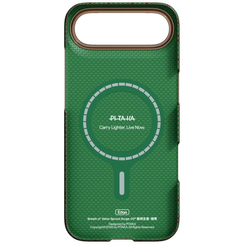 PITAKA Edge Case Breath of Veins capa para Apple iPhone Air, sprout surge