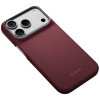 PITAKA Edge Case Argyle MagSafe capa para Apple iPhone 18 Pro / 17 Pro, bordô