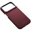 PITAKA Edge Case Argyle MagSafe capa para Apple iPhone 18 Pro / 17 Pro, bordô