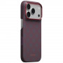 PITAKA Edge Case Argyle MagSafe capa para Apple iPhone 18 Pro / 17 Pro, azul e vermelha
