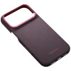 PITAKA Edge Case Argyle MagSafe capa para Apple iPhone 18 Pro / 17 Pro, azul e vermelha