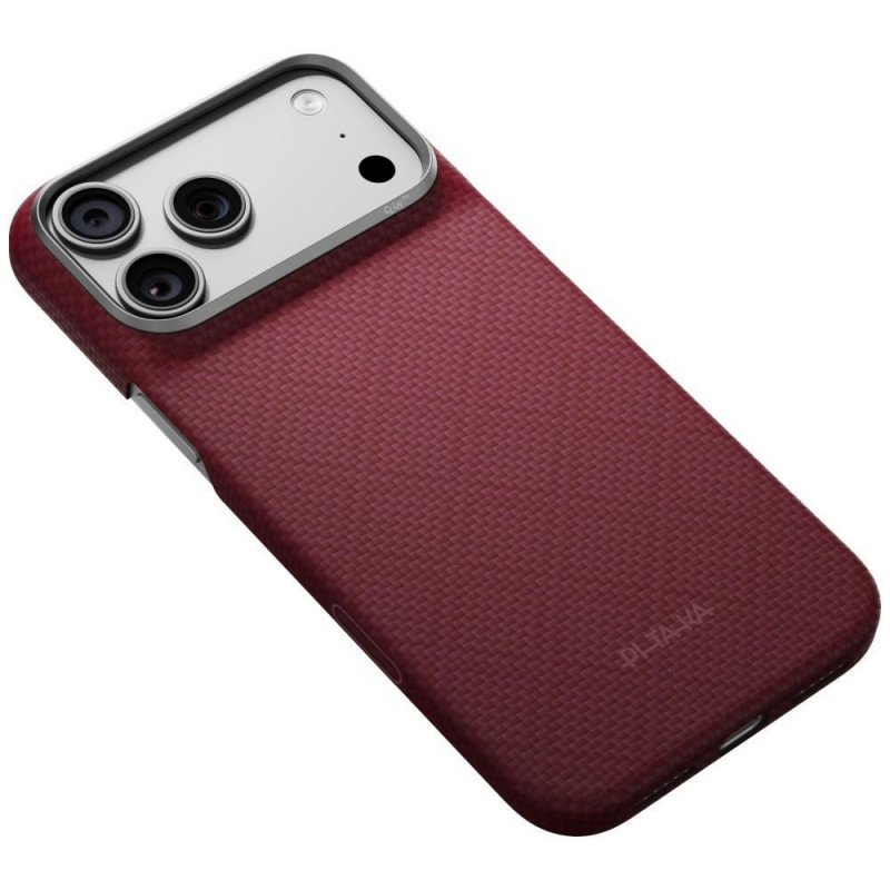 PITAKA Edge Case Argyle MagSafe capa para Apple iPhone 18 Pro Max / 17 Pro Max, bordô