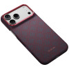 PITAKA Edge Case Argyle MagSafe capa para Apple iPhone 18 Pro Max / 17 Pro Max, azul e vermelha