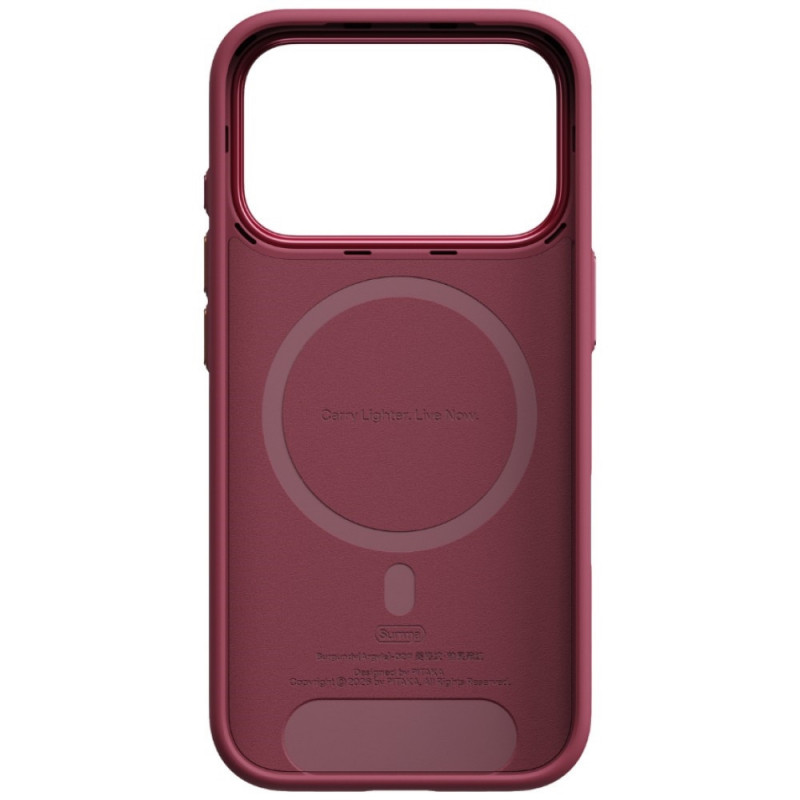 PITAKA Summa Case capa para Apple iPhone 18 Pro / 17 Pro, bordô
